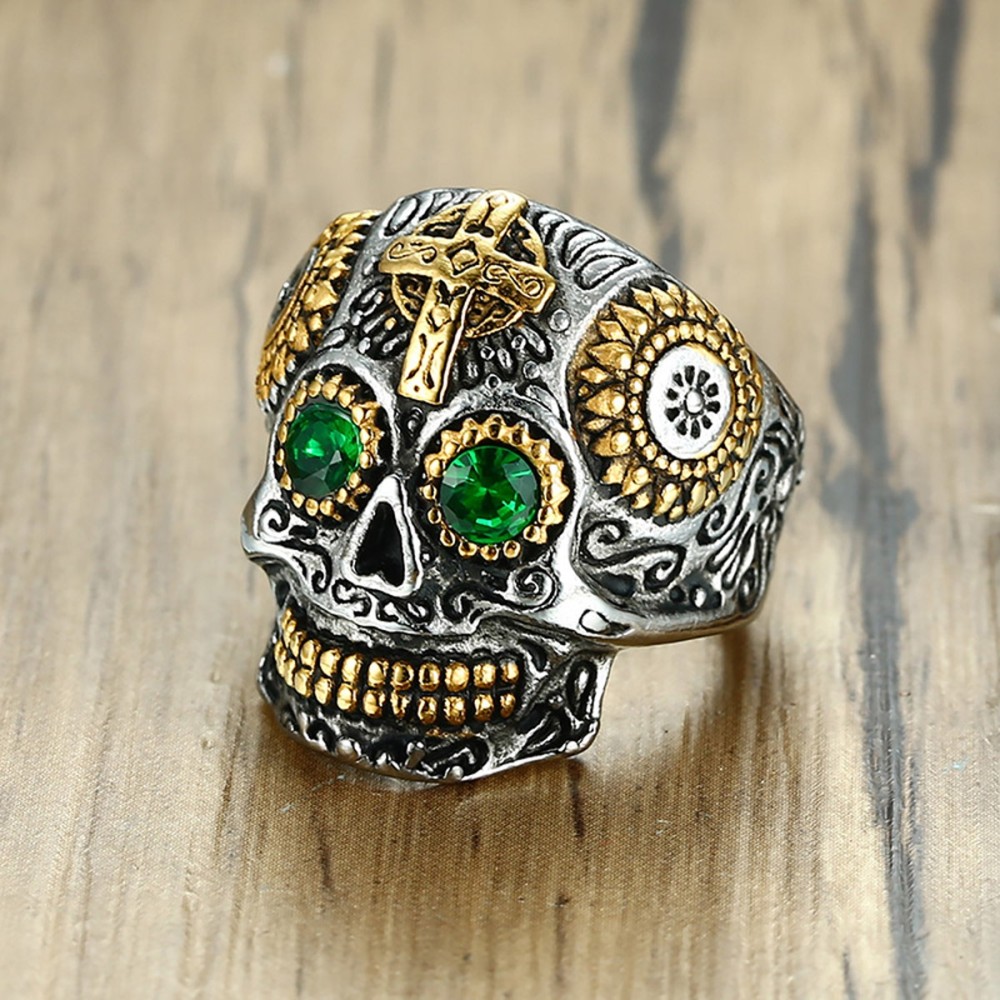 Steel Skull Mexican Ring Unisex
