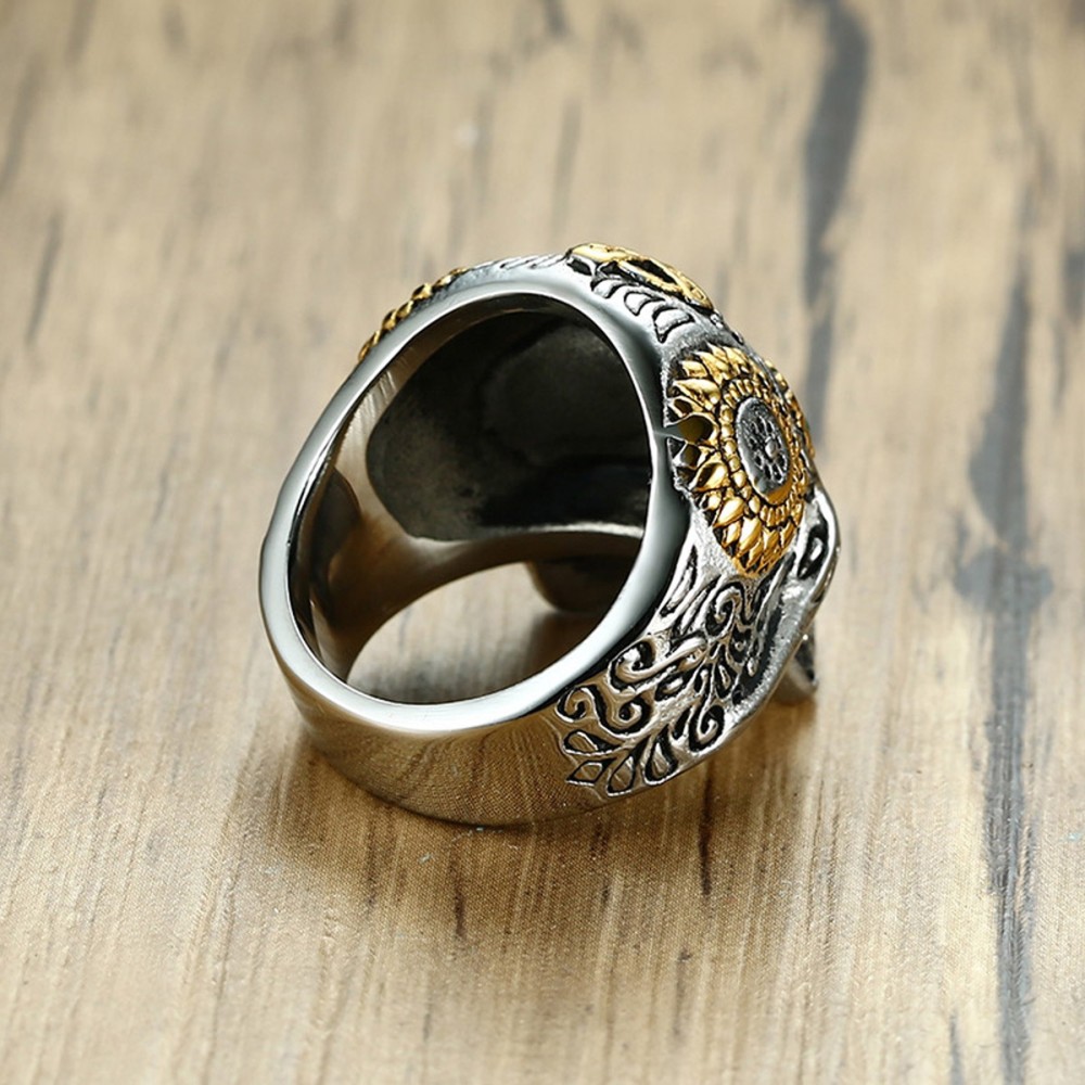 Anello Acciaio Uomo Donna Teschio...