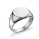 Anello Acciaio Uomo Donna Chevalier Stemma Tondo