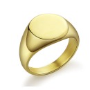 Anello Acciaio Uomo Donna Chevalier Stemma Tondo