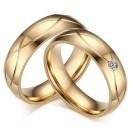 Steel and Gold Engagement Rings with Engraving
