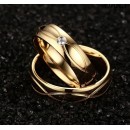 Steel and Gold Engagement Rings with Engraving