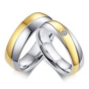 Pair of Steel Gold Rings with Engraving