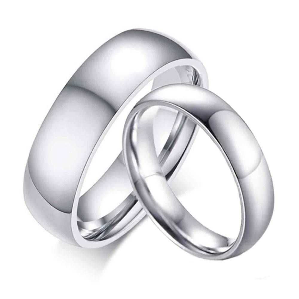 Pair of Stainless Steel Engagement...