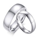 Pair of Stainless Steel Engagement Rings with Engravings