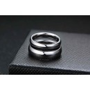 Coppia di Fedine Fidanzamento in Acciaio Inox Con incisioni