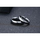 Pair of Stainless Steel Engagement Rings with Engravings