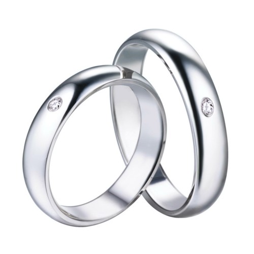 Pair of 925 Silver Wedding...