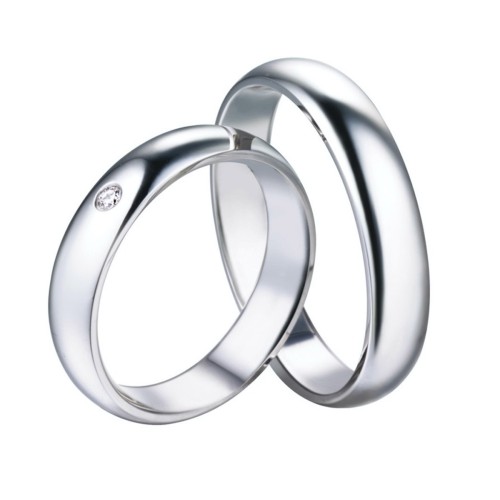 Pair of 925 Silver Wedding...