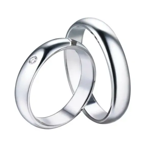 Pair of 925 Silver Wedding...