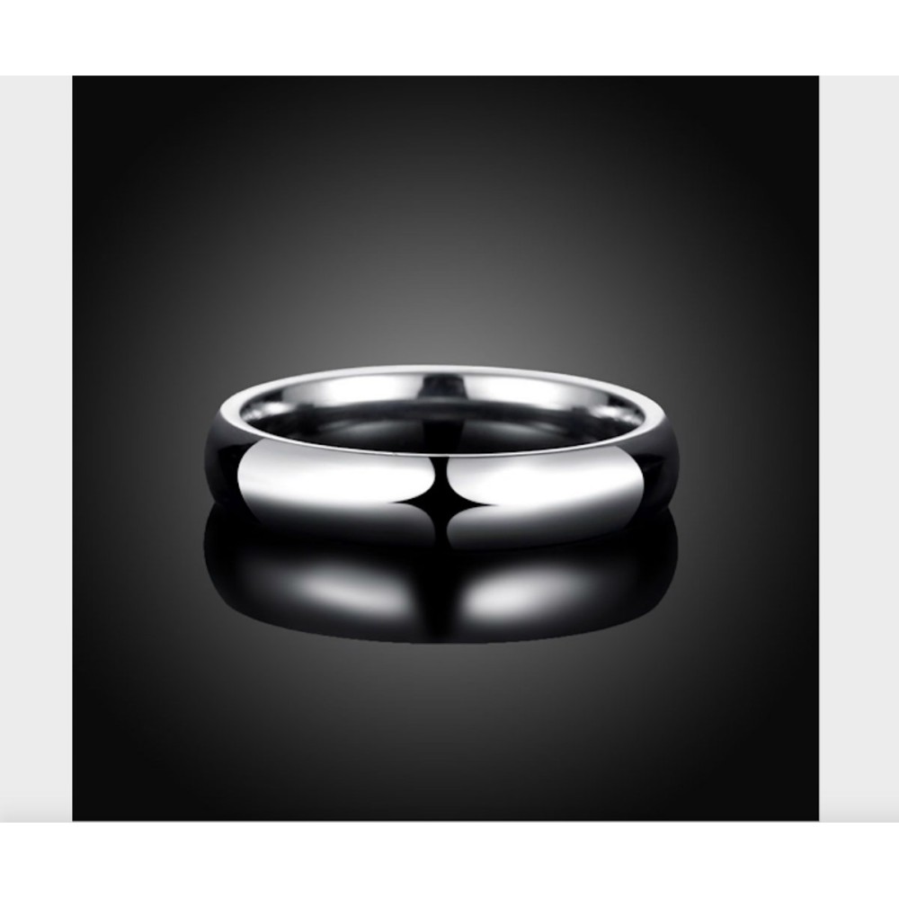 Simple steel wedding bands, silver...