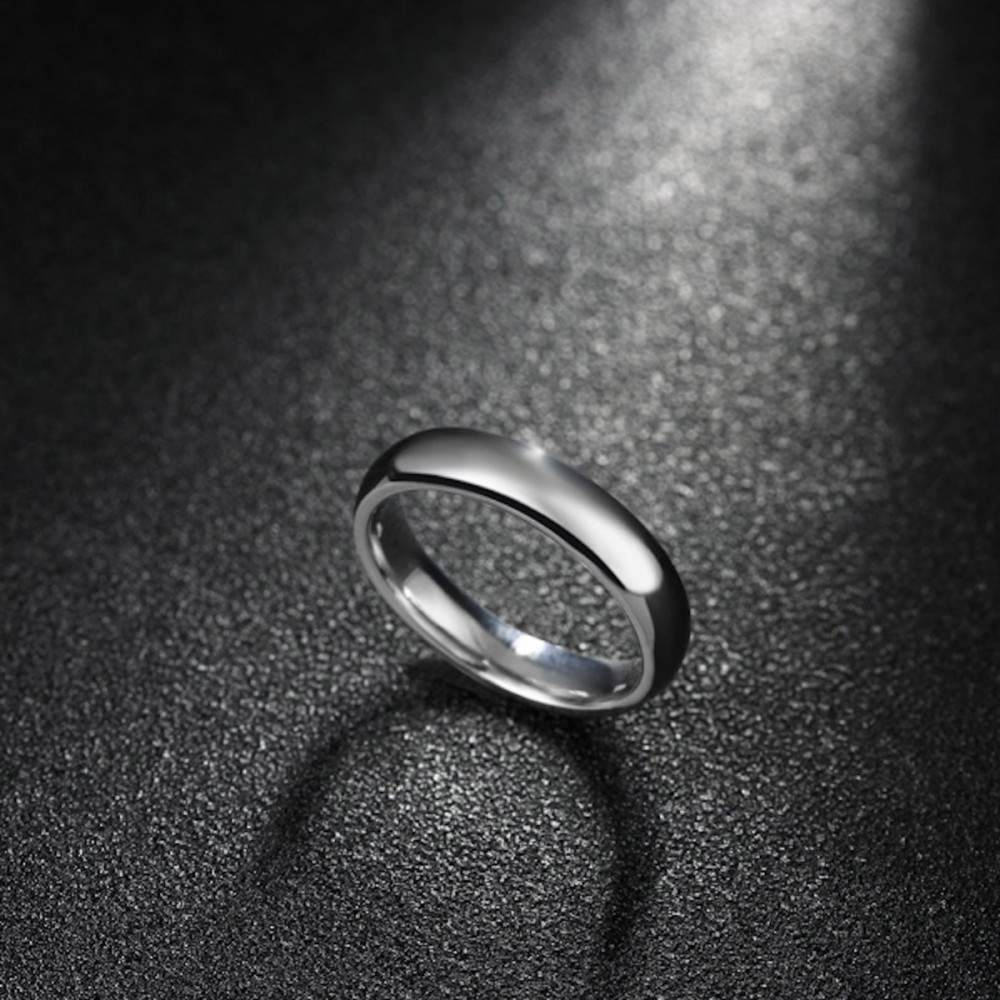 Simple steel wedding bands, silver...