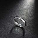 Simple steel wedding bands, silver and black with engraving