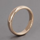 Coppia Fedine Fedi Acciaio Inox Classiche Semplici 4mm Oro Rosa