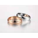 Coppia Fedine Fedi Fidanzamento Classiche 4mm Argento Oro Rosa