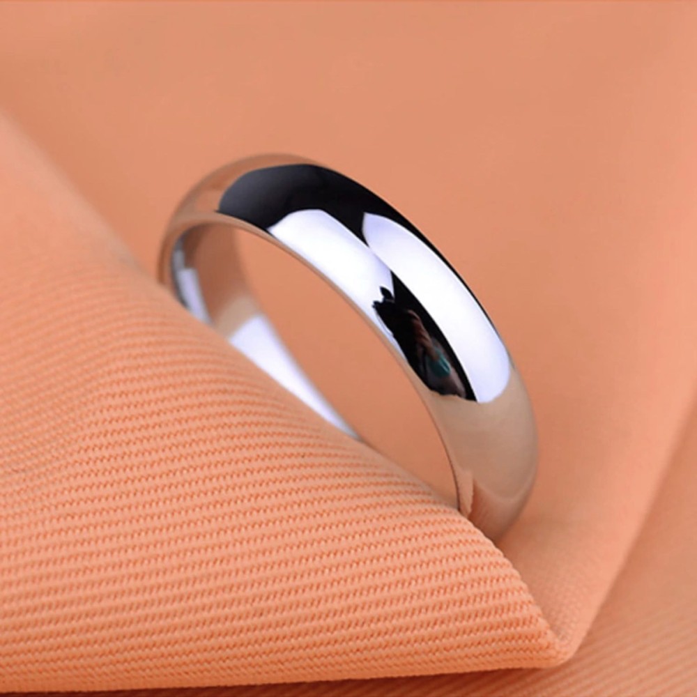 Classic 4mm Silver Rose Gold Couple...