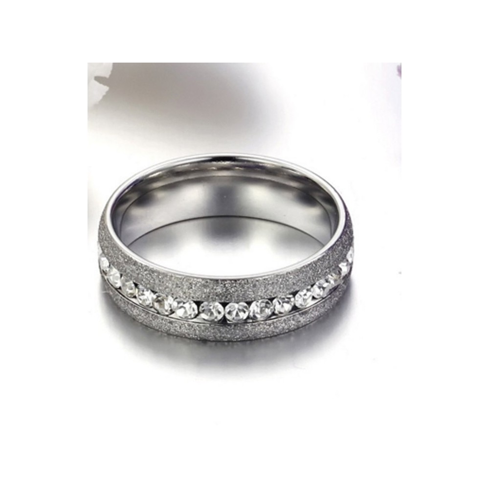 Steel Ring for Women Adorned with...