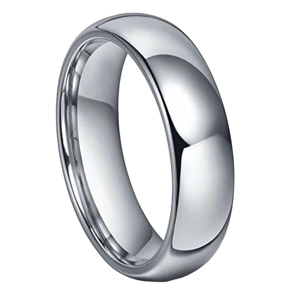 Shiny ring unisex 6mm silver band...