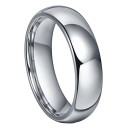 Shiny ring unisex 6mm silver band wedding ring