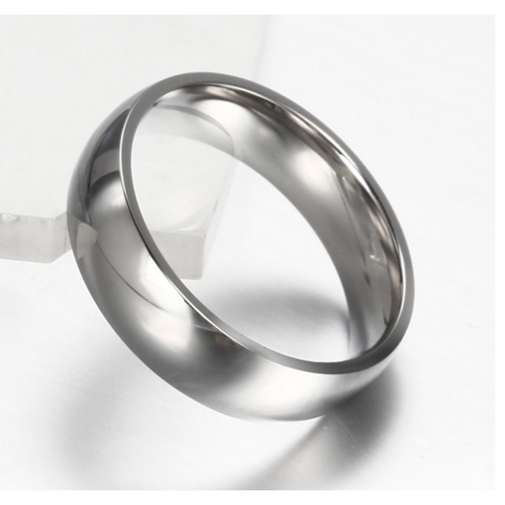 Shiny ring unisex 6mm silver band...