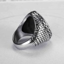 Anello Acciaio Chevalier Sigillo Tondo Ancora