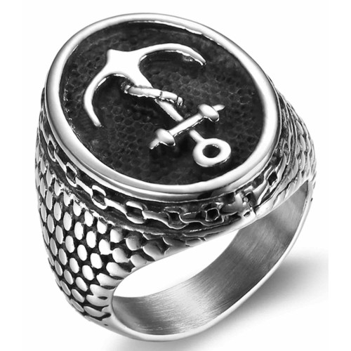 Steel Chevalier Ring with...