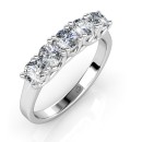 Silver Swarovski Riviera White Gold Band Ring