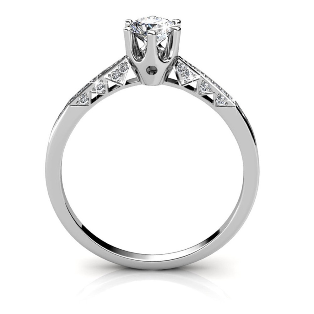 Anello Fedina Argento 925% Swarovski...