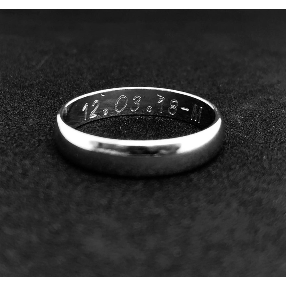 Men's Women's Ring Band 4 mm 925...