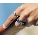 Anello Uomo Donna in acciaio sigillo con ancora