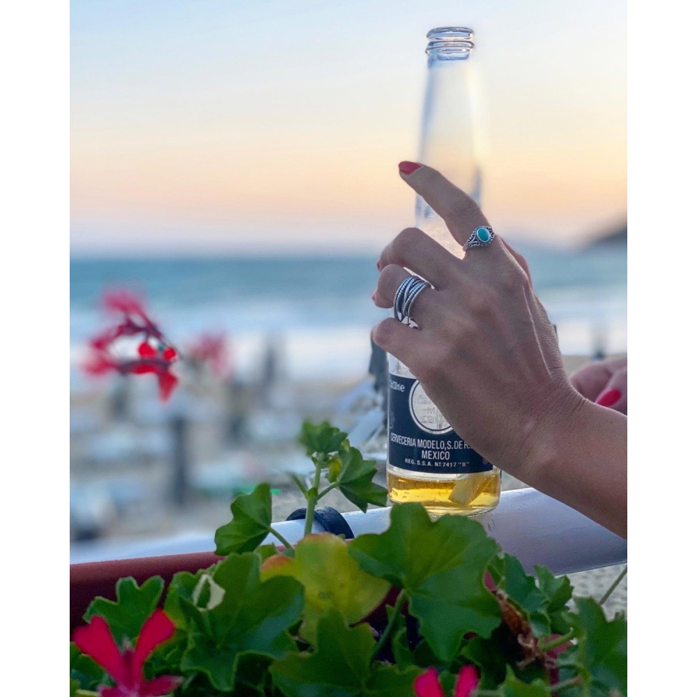 Anello Regolabile Con Pietra in...