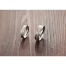 Couple of Engagement Rings in Steel with Engraving