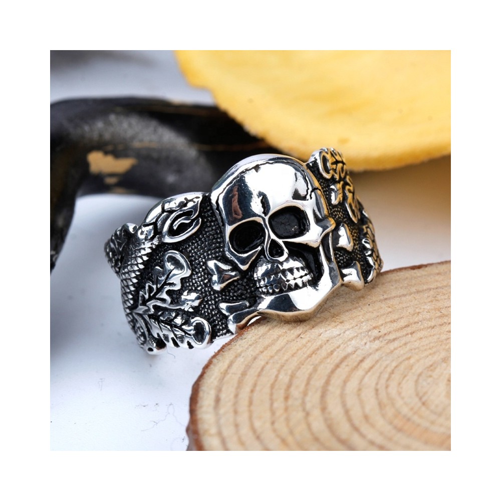Men Women Skull Band Ring with...