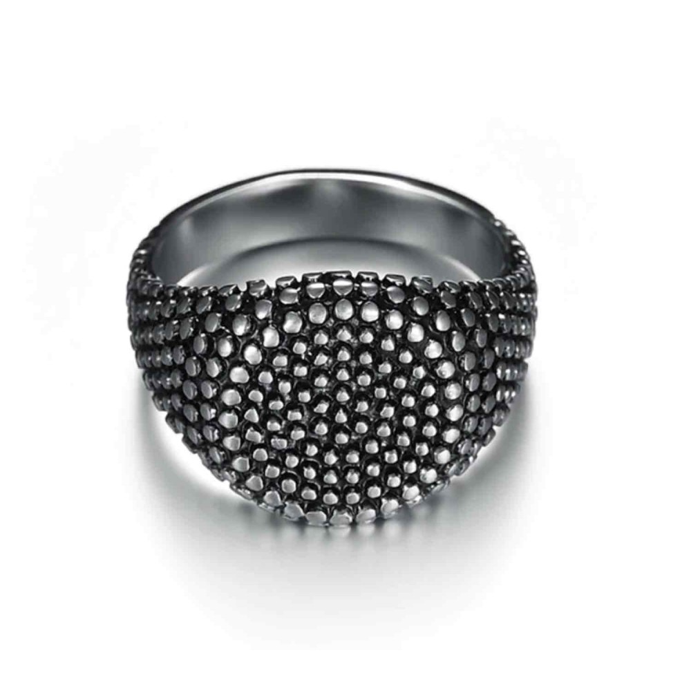 Dotted Round Stainless Steel Ring for...