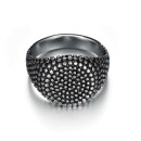 Dotted Round Stainless Steel Ring for Men and Women