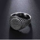 Dotted Round Stainless Steel Ring for Men and Women