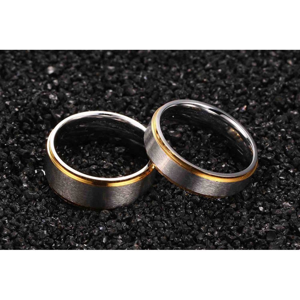 Couple of engagement rings in steel...