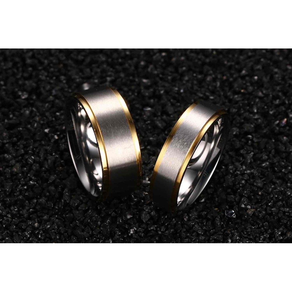 Couple of engagement rings in steel...