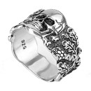 Anello teschio argento 925 fascia