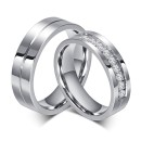 Pair of Steel Engagement Rings with Engraving