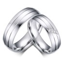 Couple of Engagement Rings, Steel Wedding Bands for Men and Women, Engravings