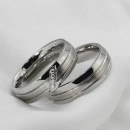 Couple of Engagement Rings, Steel Wedding Bands for Men and Women, Engravings