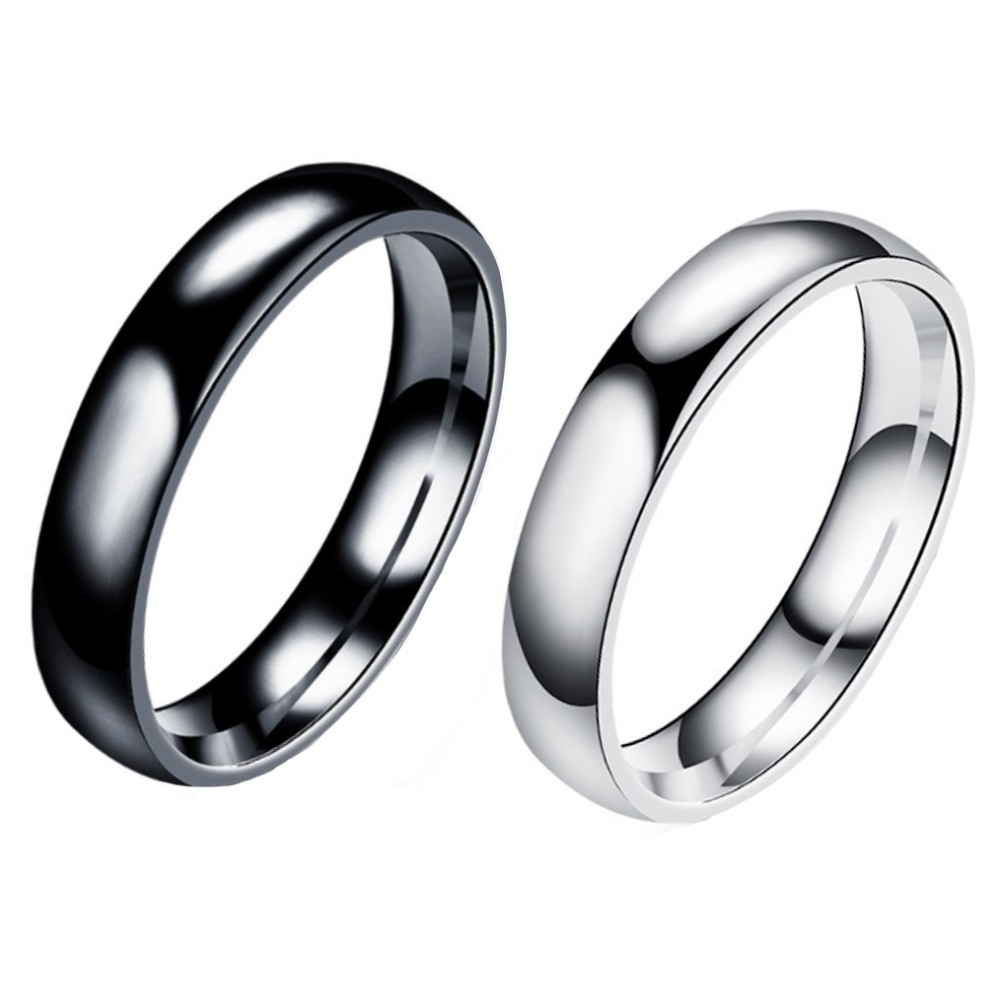 Simple steel wedding bands, silver...