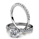 Silver Swarovski Rings Solitaire Eternity Bands