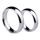 Pair of classic simple stainless steel wedding rings 4mm with engraving