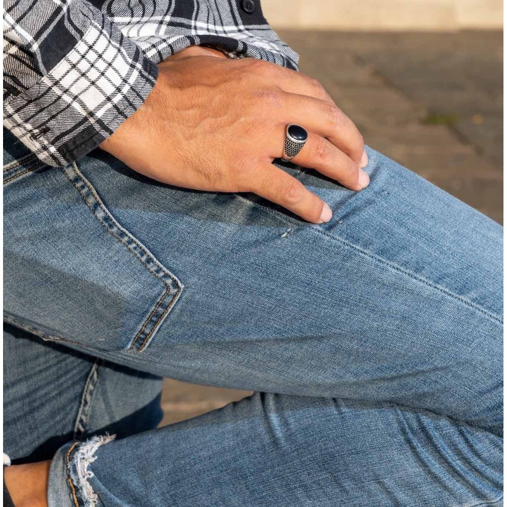 925% Silver Ring With Chevalier...