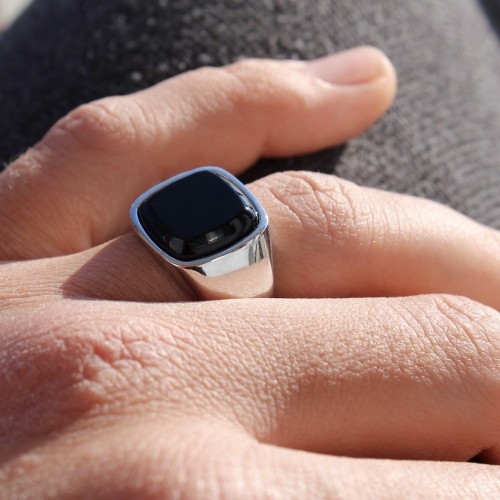 Men's Silver 925% Ring with... 2