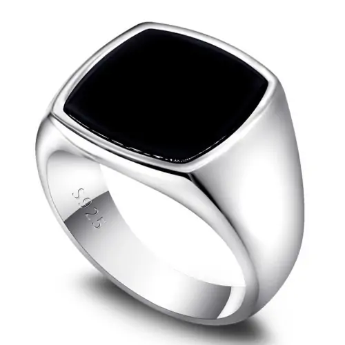 Men's Silver Ring 925% with...