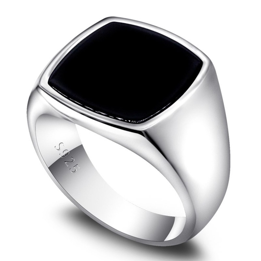 Men's Silver Ring 925% with Square...