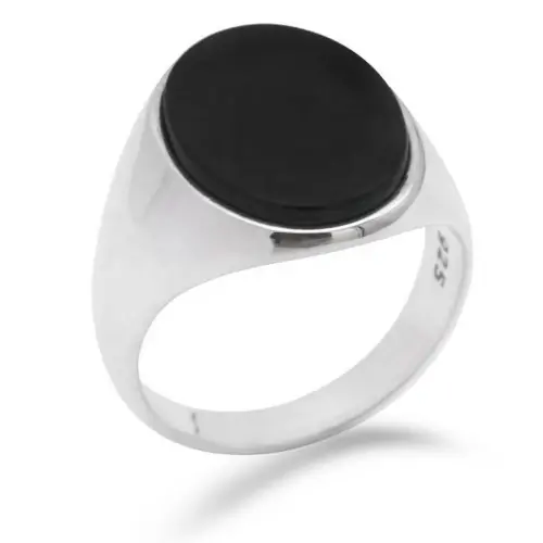 Men's 925 Silver Ring with...